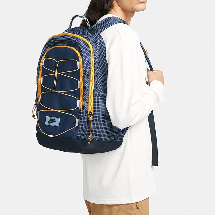 Nike Hayward Fabric Backpack Regular Unisex Dark Navy Blue/Obsidian Color Lightweight Casual CV1412-451