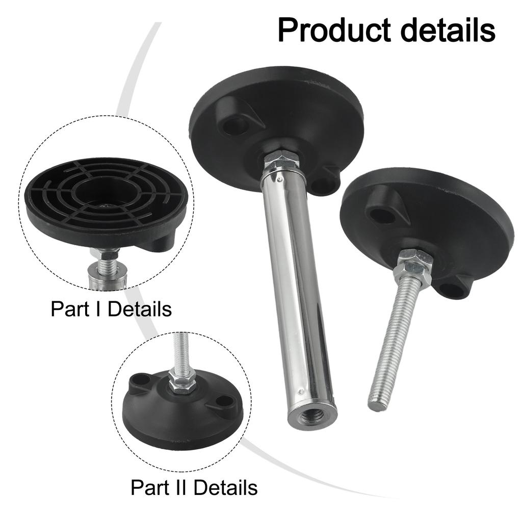 Cabinet Support Leg Stainless Steel Bracket 23cm-37cm Heavy Duty Cabinet Support Rod 300KG Weight Capacity Black Grey Color