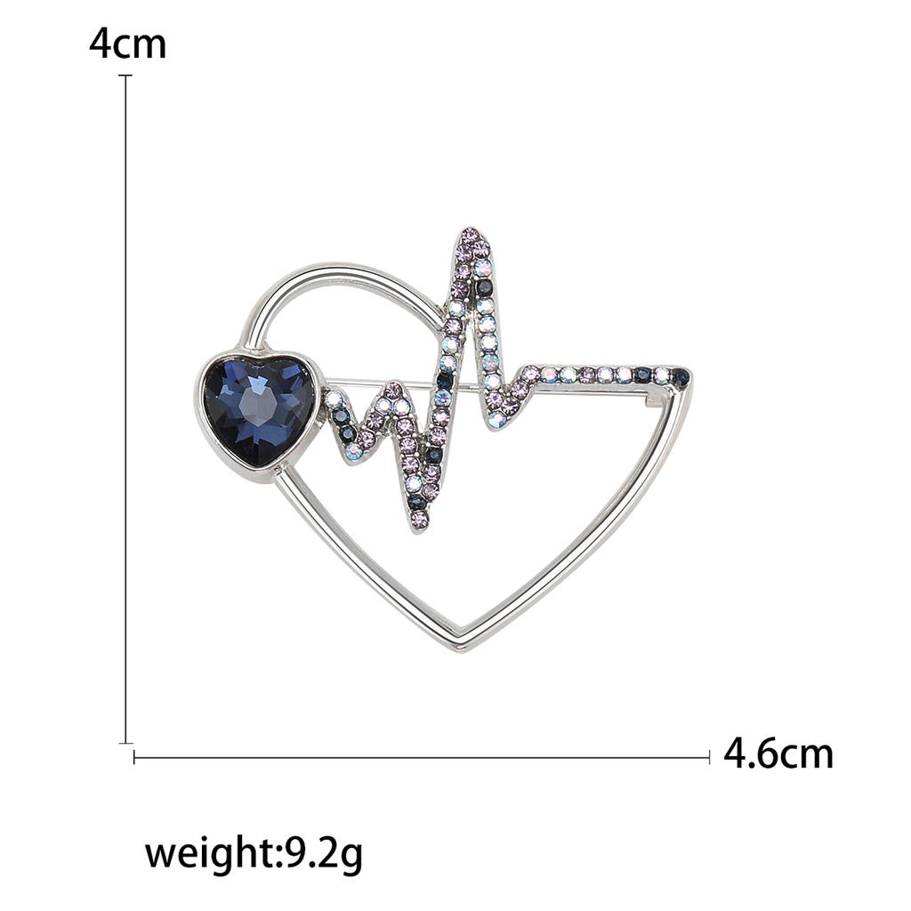Rhinestone Love Brooches for Women Unisex Enamel Heart Pins Banquet Party Backpack Gifts Jewelry Accessories