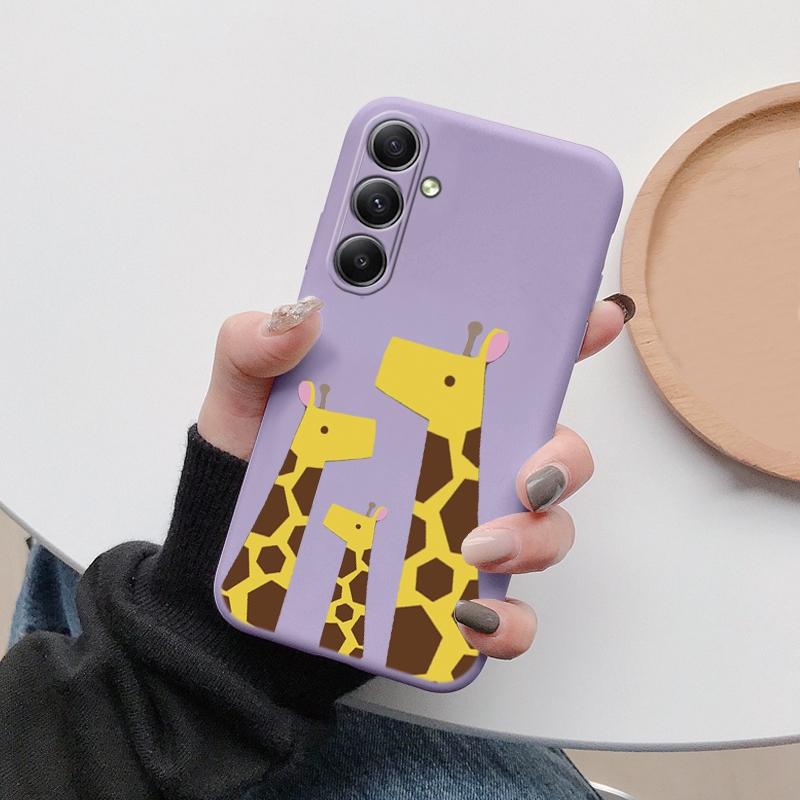 Husă din silicon moale cu pisică de desene animate pentru Xiaomi Redmi Note 13 Pro 13C 14 Samsung A35 A55 M35 S24 Huawei Honor 200 iPhone Husă de protecție rezistentă la șocuri