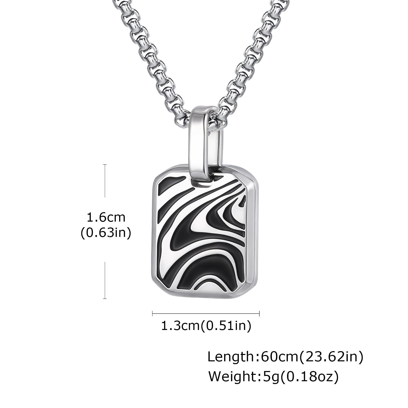 

Stainless Steel Corrosion Wave Pattern Necklace for Men, Punk Triangle Square Star Pendant Necklace, Hip-pop Rock Jewelry Gift