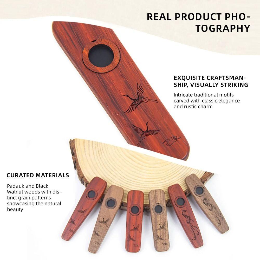 Portable Wind Instrument Professional Musical Instruments Flutes Wooden Kazoo Kids Gift