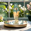2D Flat Aluminum Vintage Surfing Round Metal Sign Beach Decor -"Some Girls Are Just Born with The Beach in Their Souls" Wall Art Plaque for Home