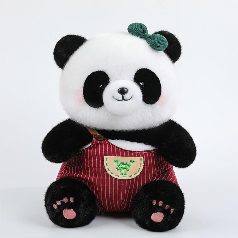 Cute Panda Plush Toy - Bamboo Basket Couple Doll - Ideal Children's Birthday Gift
