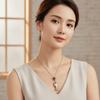 Natural Stone Fish Pendant Necklace Hypoallergenic Titanium Steel Chain  Jewelry Lovers