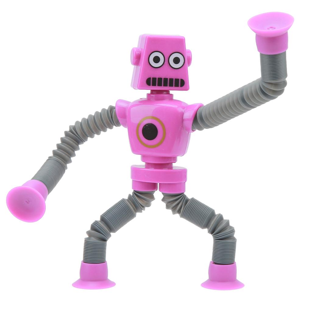 4pcs Plastic Telescopic Toys with Light Telescopic Suction Cup Giraffe Toy Stress Relief Telescopic Giraffe Fidget Toys for Children