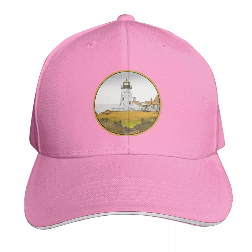 Maine Pemaquid Lighthouse Original Art Baseball Cap Casual Daily Wear Quick Dry PerforUnisexce Cotton Twill Breathable