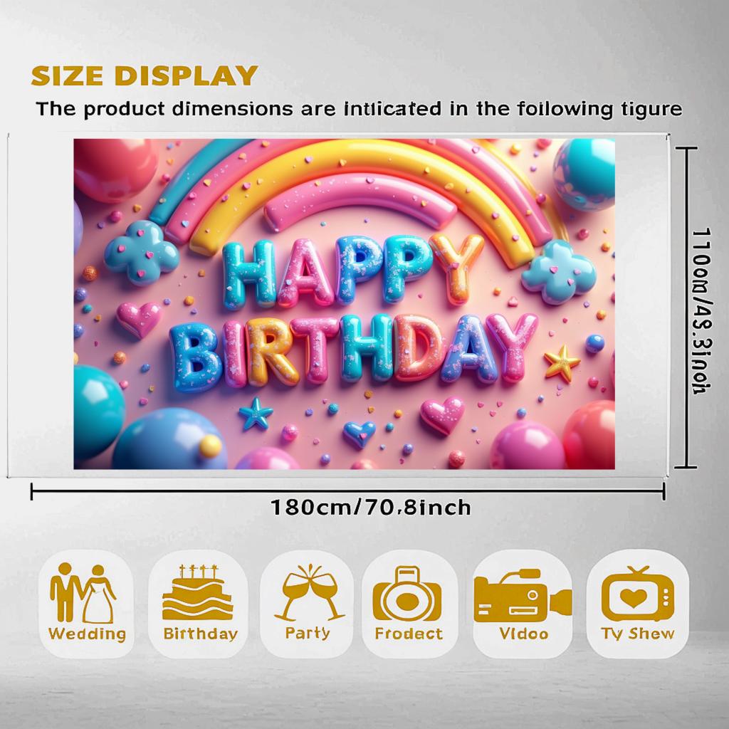 Colorful   Event background   Durable   Backdrop   Indoor   Birthday banner   Lightweight   Kids decoration   for Photo shoot
