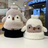 A New Japanese Style Plush Knitted Hat for Women's Autumn and Winter Thickened with Fleece Warm and Versatile Ear Protecting Hood