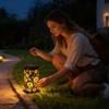 Colorful Solar Sunflower Lantern Waterproof Outdoor Glow Shadow Light Solar Powered for Pathway Lawn Garden Yard Night Decor