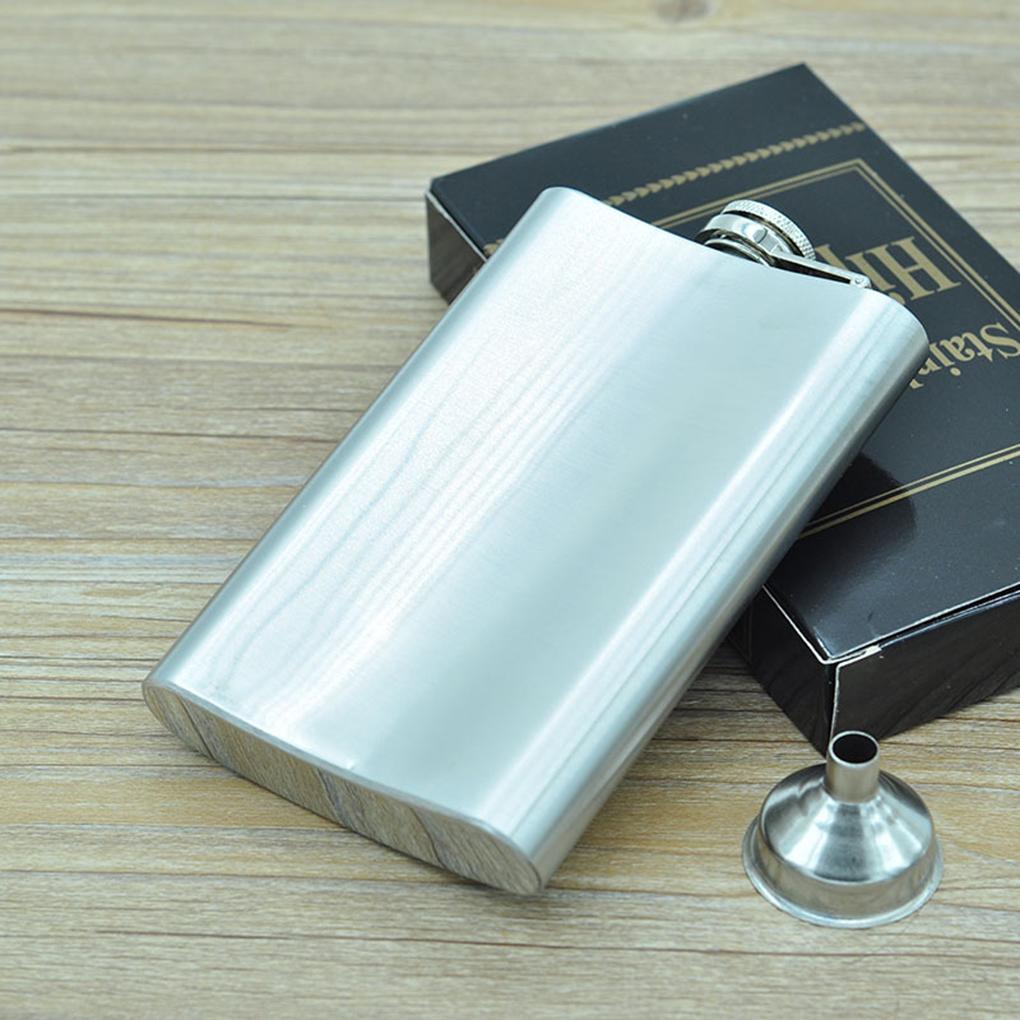10oz Portable Stainless Steel Hip Flask Pocket Drink Liquor Flagon Whiskey Wine Vodka Pot Bottle