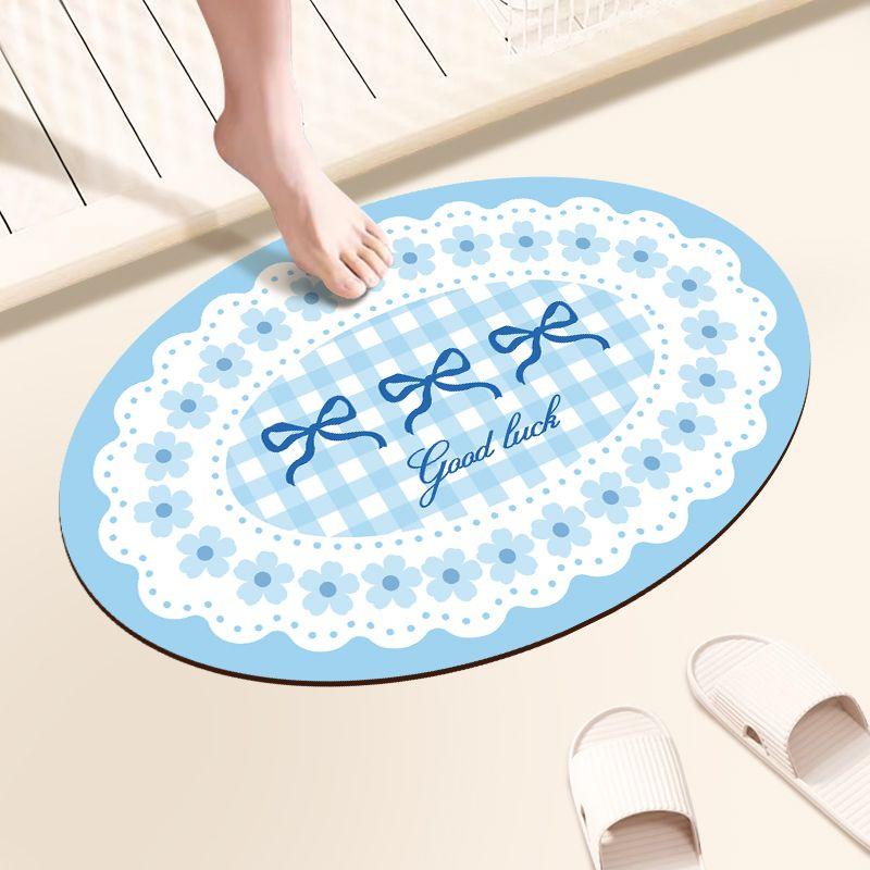 

Корейский инс стиль ванная комната впитывающий коврик для пола мягкий диатомовый ил бытовой коврик для пола у двери в ванную комнату туалетный противоскользящий коврик для двери 40X60cm 15.7X23.6in синий