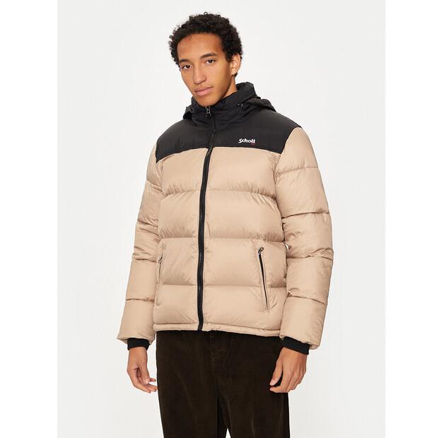 Winter Jacket SCHOTT NYC UTAH Beige Color, Standard Fit