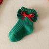 Bow Calf Sock Cotton Christmas Hosiery New Princess Socks  Kids