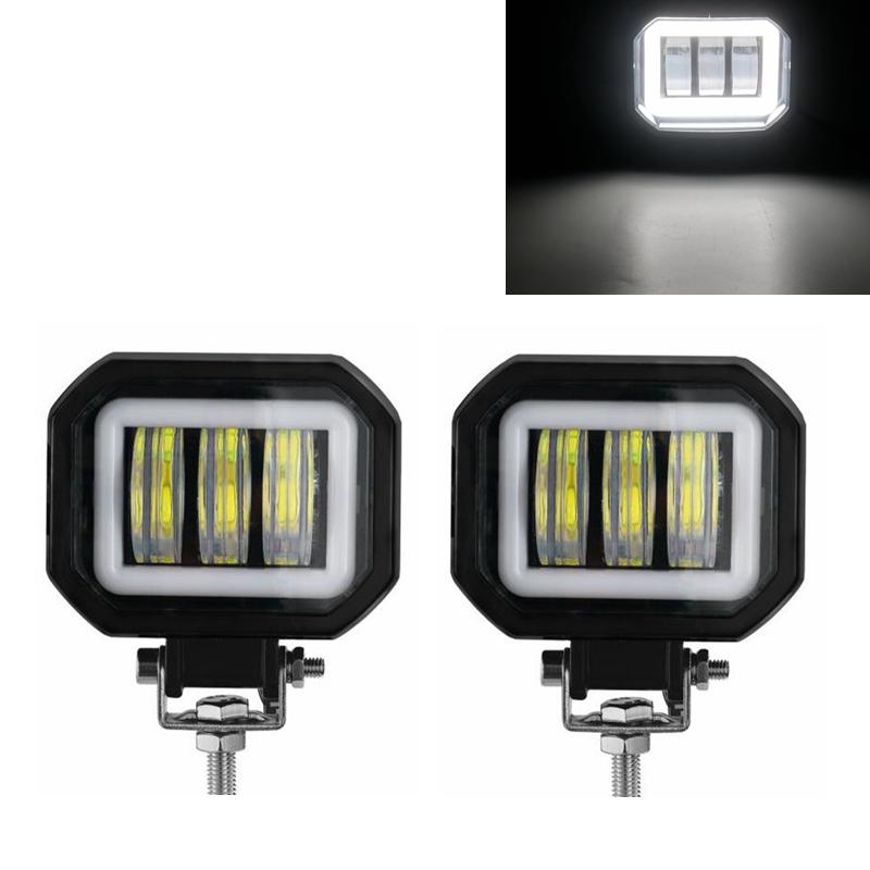 LED Fog Lamp Driving Daytime Off road Led Light Headlight 3'' 20W Motorcycle Halo Lamps ForATV 12V  SUV Worklight Beams