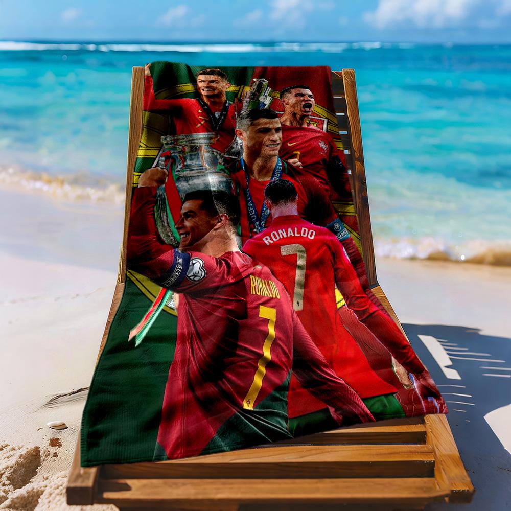 Cristiano Ronaldo Beach Towel Soft Durable Quickdry Comfortable Lightweight Suitable For Swimming Gym Camping Yoga Vacation