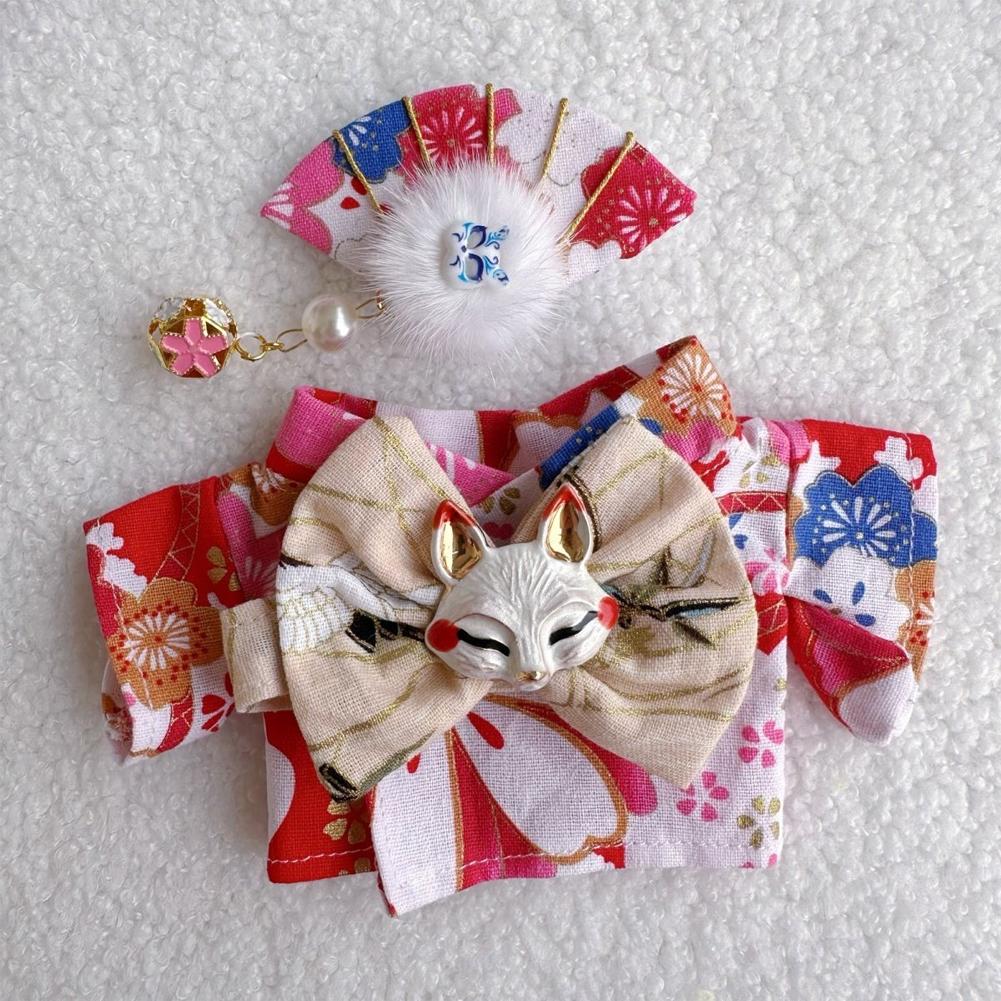 Miniature Kimono Skirt Set for 17cm Labubu Dolls Cute DIY Doll Clothes Fashion Accessories Lovely Outfit Gifts for Girls Friends