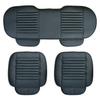 Bamboo Charcoal Leather Car Seat Cushion Set, Three-Piece, No Backrest, All-Season Interior Kit