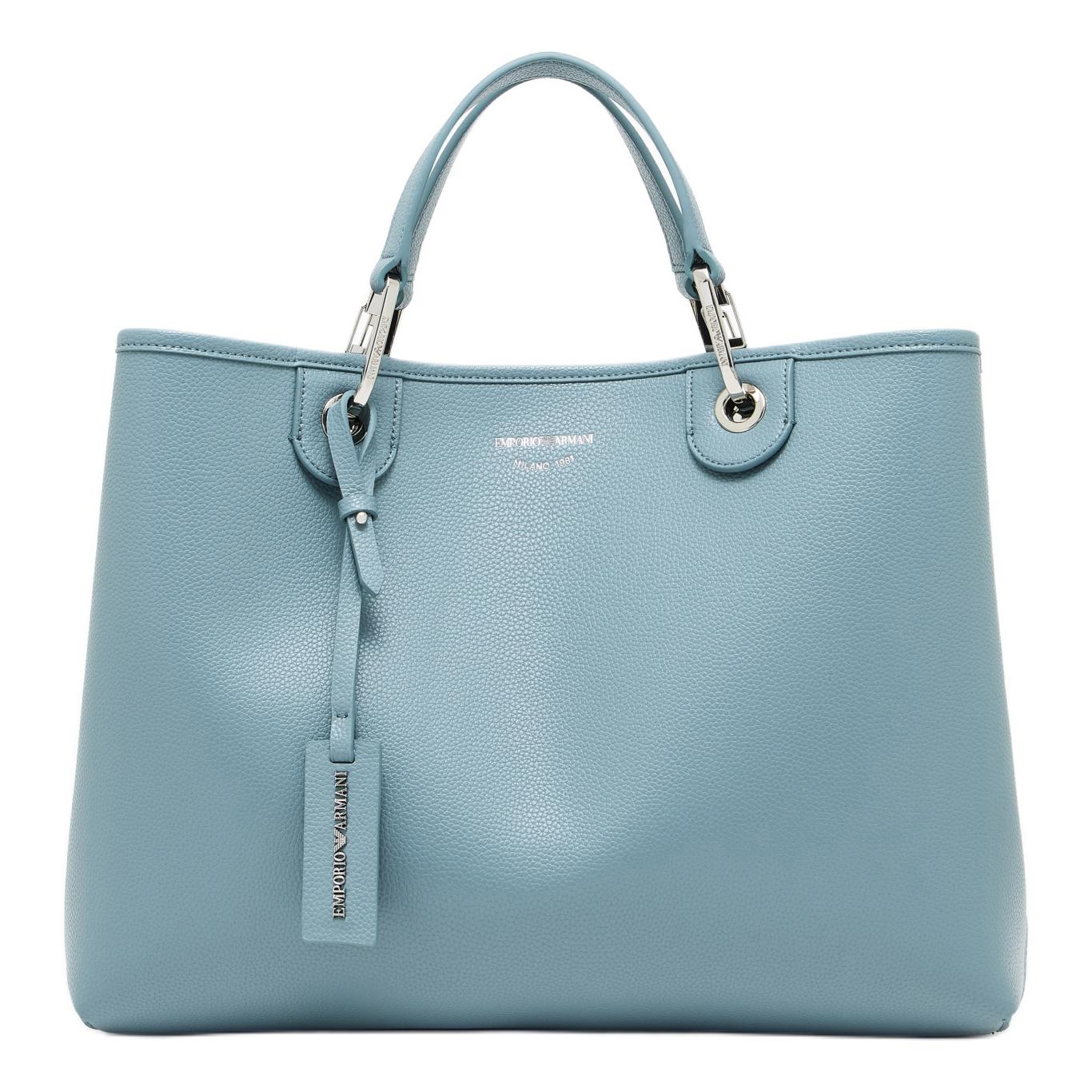 

Emporio Armani MyEA Логотип Сумка-тоут зі штучної шкіри Жіночі сумки-тоут Світло-блакитний EW000360AF12036M9110 Basic Set (Bag+Dust Bag)