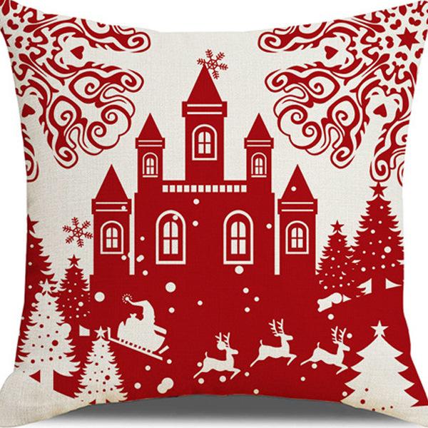 Federa Cuscino con Stampa Natalizia Decorazione Soggiorno Casa Babbo Natale Abbraccio Nuovo Divano Cuscino di Natale