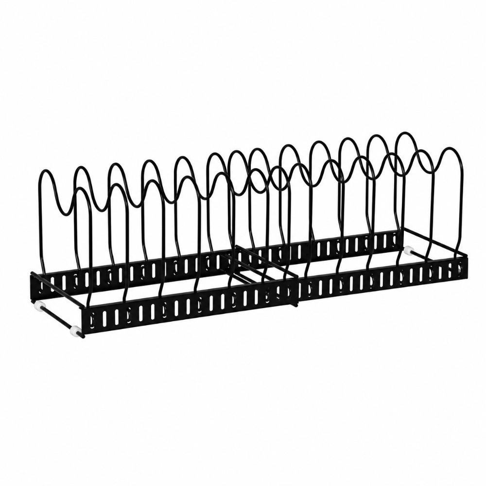 Adjustable Pot Rack Organizer Space Saving Pans Organizer Rack Kitchen Tools Cookware Rack Indoor