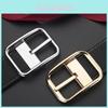 Classic Black Leather Belt With Alloy Buckle For Business Casual Wear