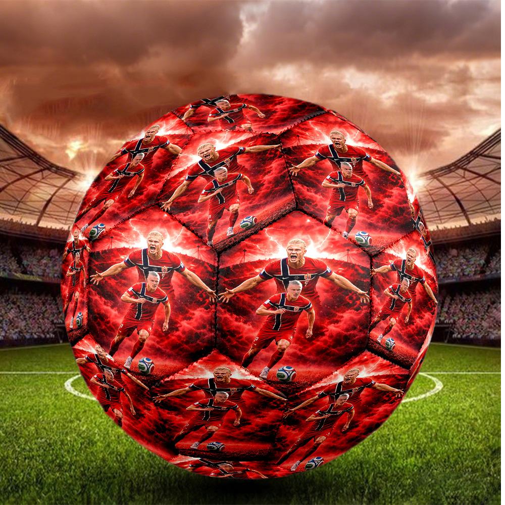 Futebol Erling Haaland Tamanho 5 Bola de Futebol Alta Elasticidade Para Competição ao Ar Livre Treino Diário Brincadeira