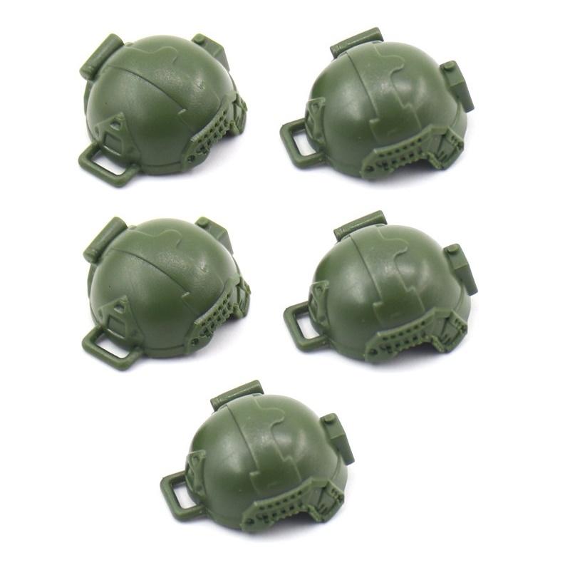 Non-Toxic Military Weapon Mini Action Figures Helmet Vest Soldier Special Forces Moc Diy Swat Army Police Parts Building Block Bricks Toys