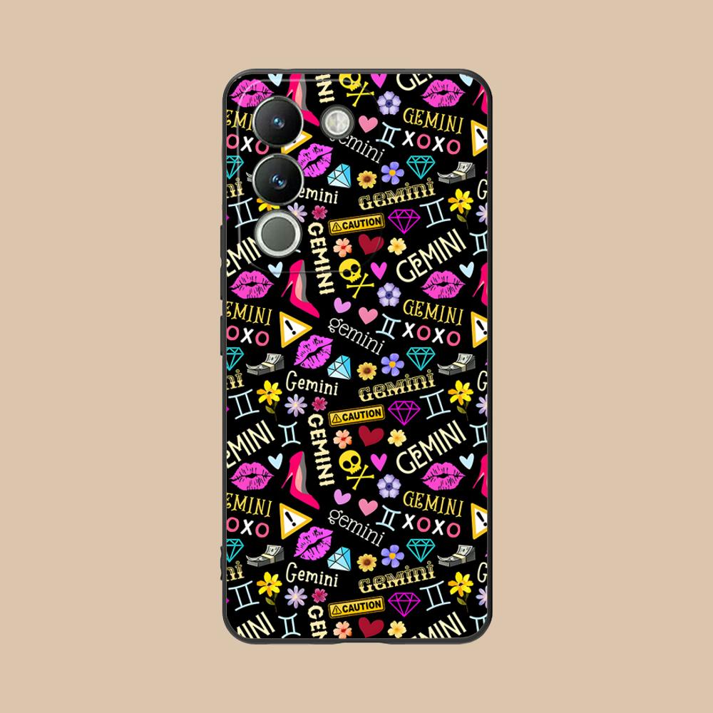 

Zodiac Sign Gemini Mobile Phone Case for VIVO V60 V50 V40 V30 V29 V27 V25 V23 Pro Lite 5G Colorful Printing Cover Cover Pretty vivo V60