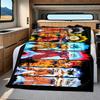 1 Stück Dragon Ball Super Aufdruck Flanelldecke, Hohe Qualität für alle Jahreszeiten, Heimdekoration, Wärme und Komfort, Perfekt für Weihnachtsgeschenke