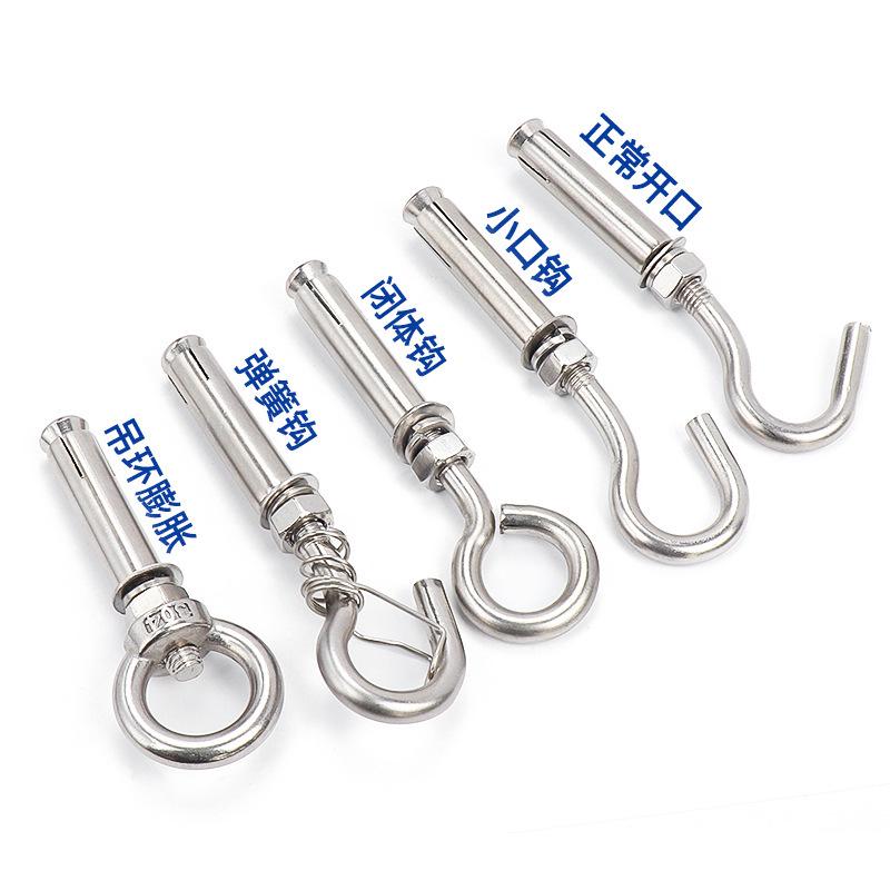 Stainless Steel Expansion Hook and Bolt Set (M6, M8, M10, M12)