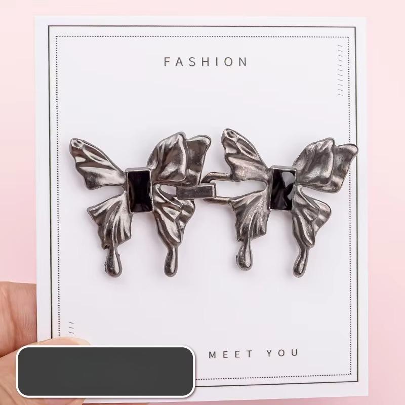 Retro Butterfly Waist Belt Buckle for Women Jeans Buckle Waist Closing Tighten Waist Button Detachable Metal Pins Brass Buckle
