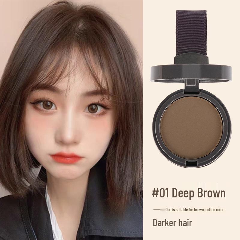 Meiqier Waterproof Hairline Contouring Powder Pen: Conceal High Foreheads, Sculpt Temples, and Fill Hairline with Genuine Hair Filler.