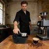 Kit de curățare portafiltru cafea electric Kit profesional de curățare mâner cafea Depozitare Curățător automat cutie de lovire Suport stabil