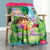 Dora Explorer Customize Text Blanket Lightweight Customizable Blanket Soft Warm Cozy Suitable for Sofa Office Living Room Home Decor All-Season Use