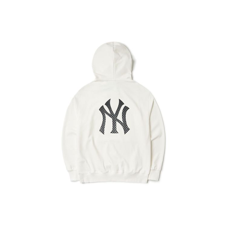 MLB Floral Series New York Yankees Back Floral Logo Hoodie Unisex hoodie White 3AHDM0314-50IVS