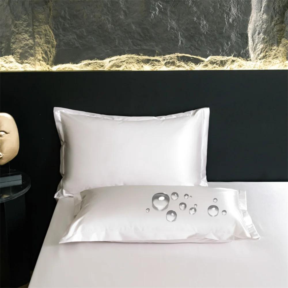 Waterproof Silk Silky Stain Pillowcase Silky Pillowcase Natural Silk Pillowcase Mulberry Silk Pillow Case Bedbug Proof & Allergy