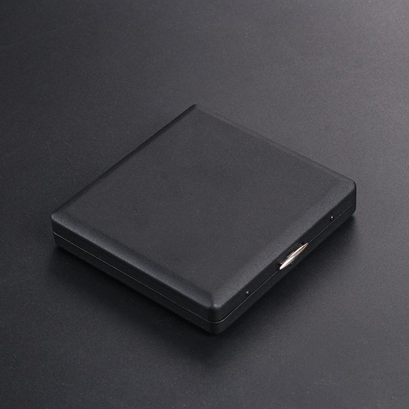 20-Piece Black Matte Metal Cigarette Case, Regular Size, Moisture-Proof & Pressure-Resistant, Minimalist Business Design for Men