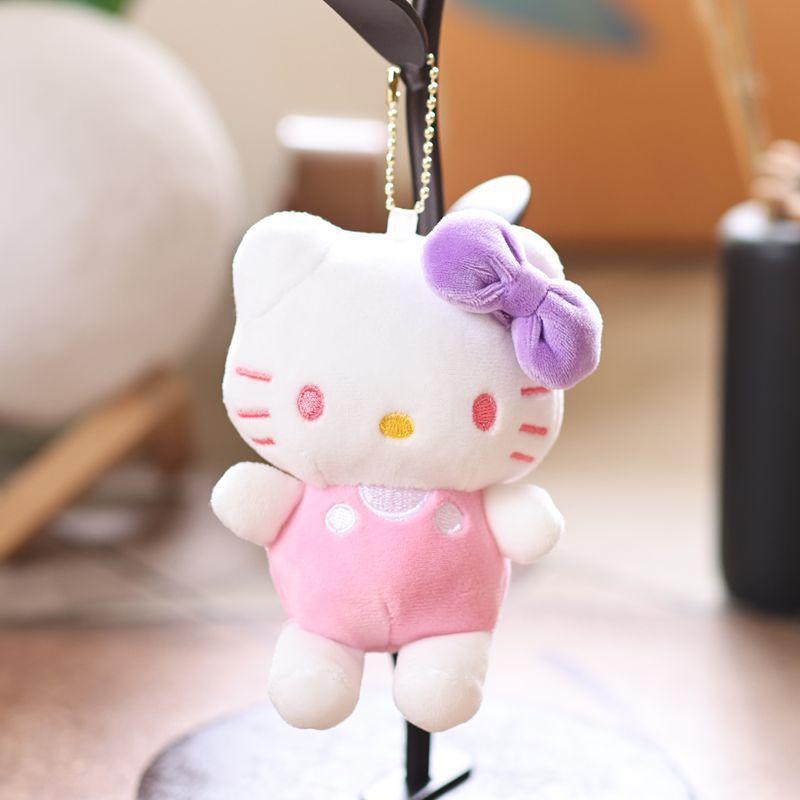 Cute Plush Doll Pendant Internet Celebrity Hello Kitty Small Pendant Plush Doll Cute Strap Pants Hello Kitty Bag Keychain Doll