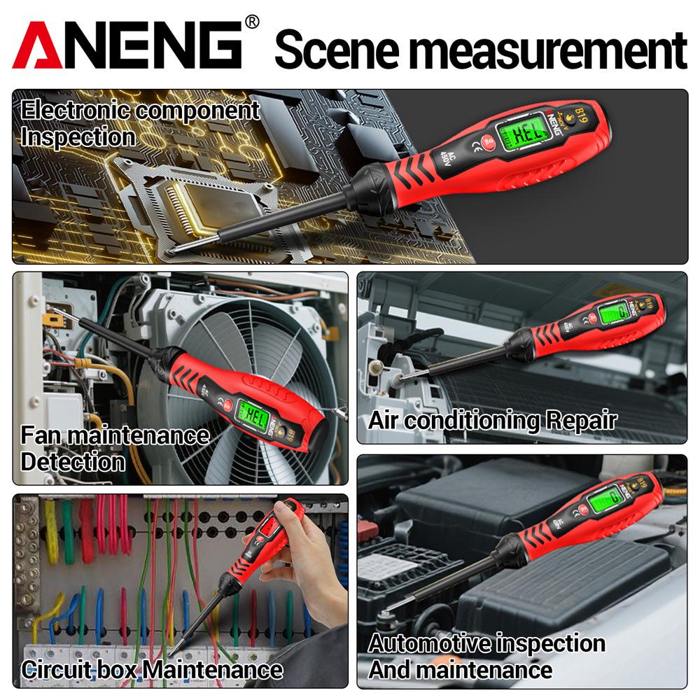 ANENG Smart Digital Voltage Tester Pen with NCV Sensing, Circuit Continuity, and Zero Fire Line Identification.