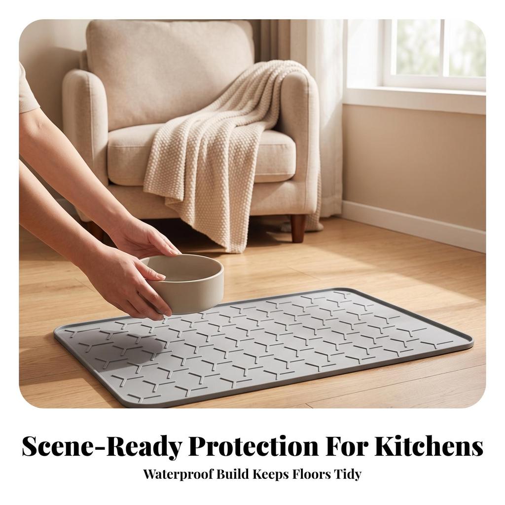 Easy to Wash Silicone Pet Feeding Mat Dishwasher Safe Food with Raised