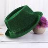 StPatrick Day Cowboy Hat Shamrock Tall Hat Festival Party Green Flat Top Hats