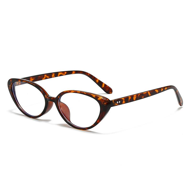 1pc Women's Cat Eye Simple Fashion Flat Mirror Transparent Lens Retro Holiday Back To School Essential Accessories