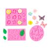 Flower Leaf Butterfly Silicone Mold for Fondant Chocolate Cake Decorations - DIY Baking Tools Polymer Clay Candy Molds