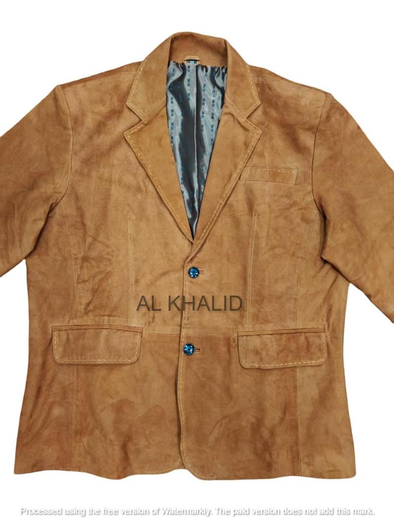 AL KHALID Echtes Weiches Braunes Lammleder Motorradstil Damenblazer Biker Stilvoll