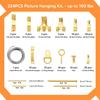 ABBY-Picture Hanging Kit, Picture Frame Hanger Tool With Level Measuring Ruler, Including 226 Pcs Of Wall Hanging Kit