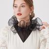 Elegant Detachable Cuffs Lace Collar And Arm Sleeve Set For Women Ruched False Cuffs Sweater Blouse Wrist Warmers