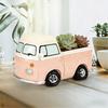 Retro Pink Mini Truck Flower Pot Home Decor Vehicle Planter Vintage Car Piggy Bank Decor Indoor for Home & Office Gifts for Kids