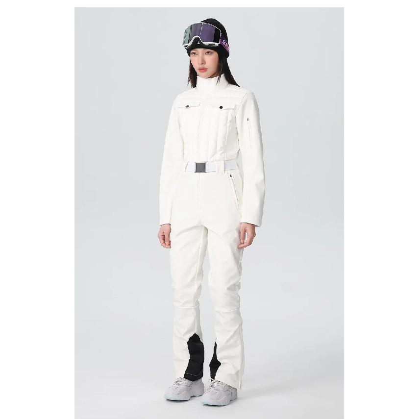 2025 Solid Body Fit Windproof Waterproof Ski Suit Outdoor Snowboard Sets Woman Thermal Breathable Snow Sports One Piece Clothing