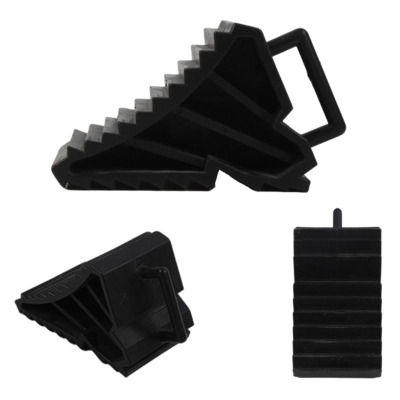 Reinforced Wheel Stopper For Secure Vehicle Parking Nonslip Base Design Wheel Chocks Garage Space Optimization